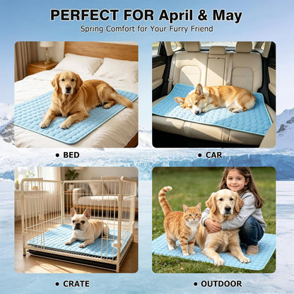 Dog Cooling Mat, Thick & Durable Cooling Mat for Dogs(Q-Max>0.4)